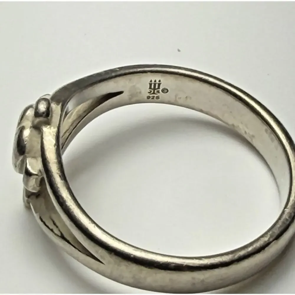 Retired James Avery Cross Heart Ring Sterling Silver 925 Size 6 3.15g